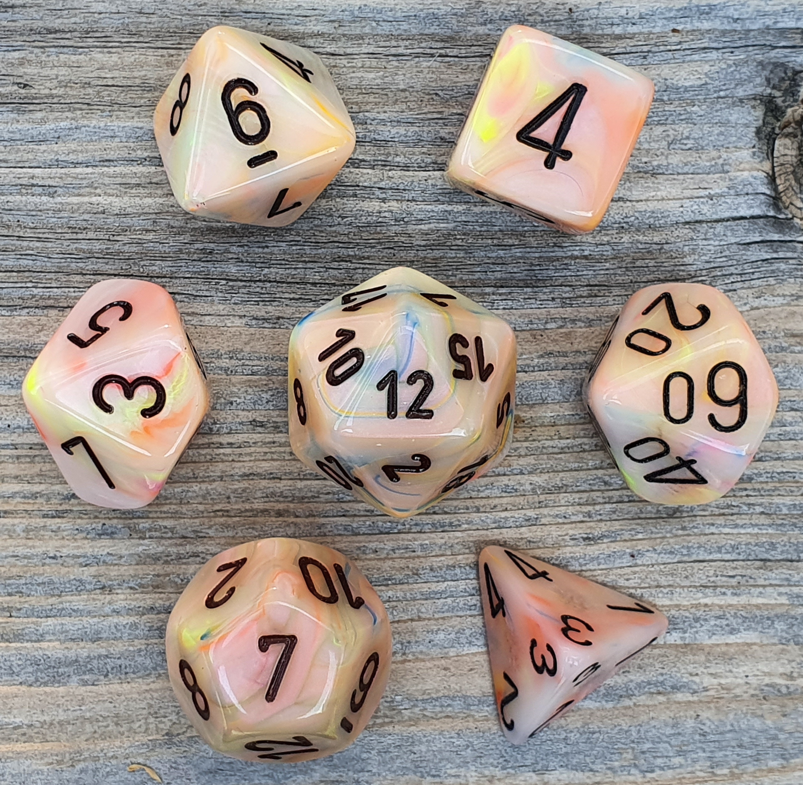 Dice 50mm Chessex Festive Vibrant w/Brown pips Fun Blend! 15% DISCOUNT! 